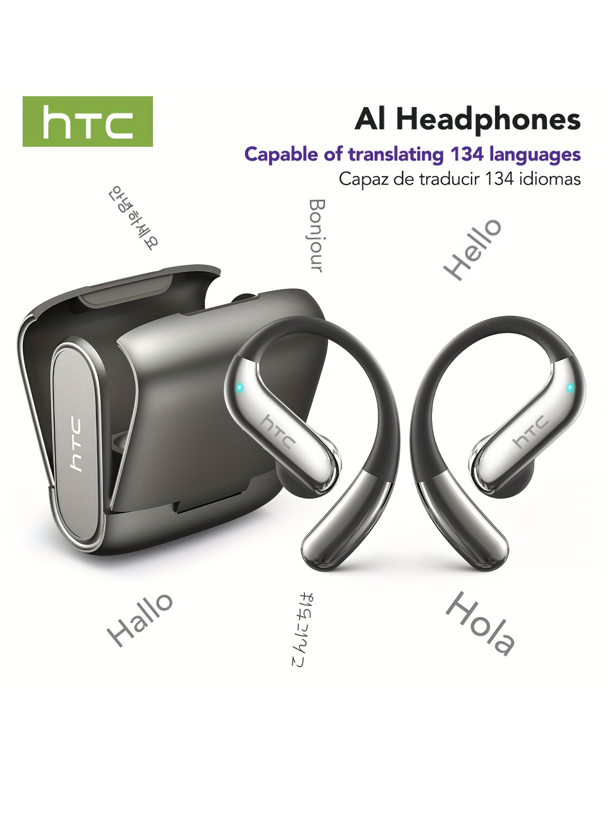 Wireless Earbuds Case - Słuchawki Bluetooth z odkrytymi uszami HTC,